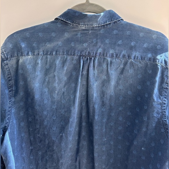 Scotch & Soda chambray jean button up shirt polka dot detail size XL - Picture 7 of 11